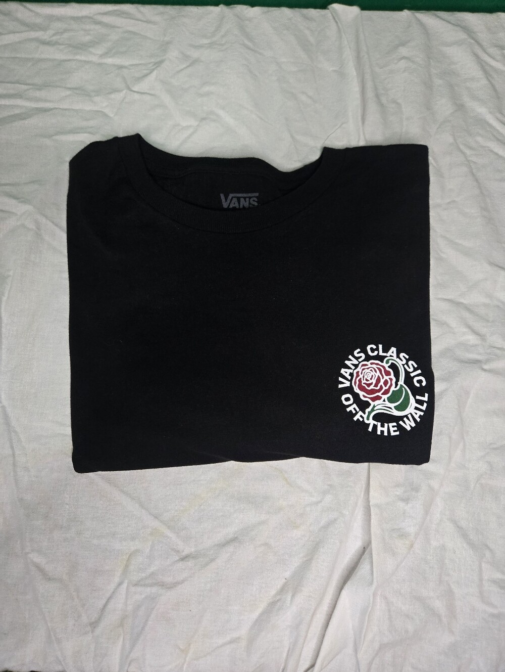 VANS Classic Off The Wall Graphic Logo T-shirt Logo Crew Neck Rose No. 66